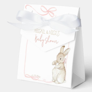Pink Peter the Rabbit Beatrix Girl Baby Shower Favour Box