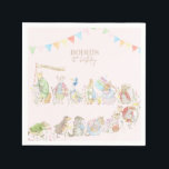 Pink Peter the Rabbit First Birthday Napkin<br><div class="desc">Pink Peter the Rabbit First Birthday</div>