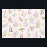 Pink Peter the Rabbit First Birthday Wrapping Paper Sheet<br><div class="desc">The enchanting world of Peter the Rabbit and friends in delightful pastels hues perfect for baby's birthday.  Peter the Rabbit and Friends Parade Wrapping Paper</div>