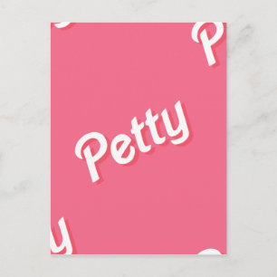 pink petty postcard