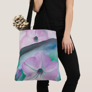 Pink petunia flower painting by Georgia O'Keeffe Tote Bag