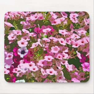 Pink petunia flowers mouse mat
