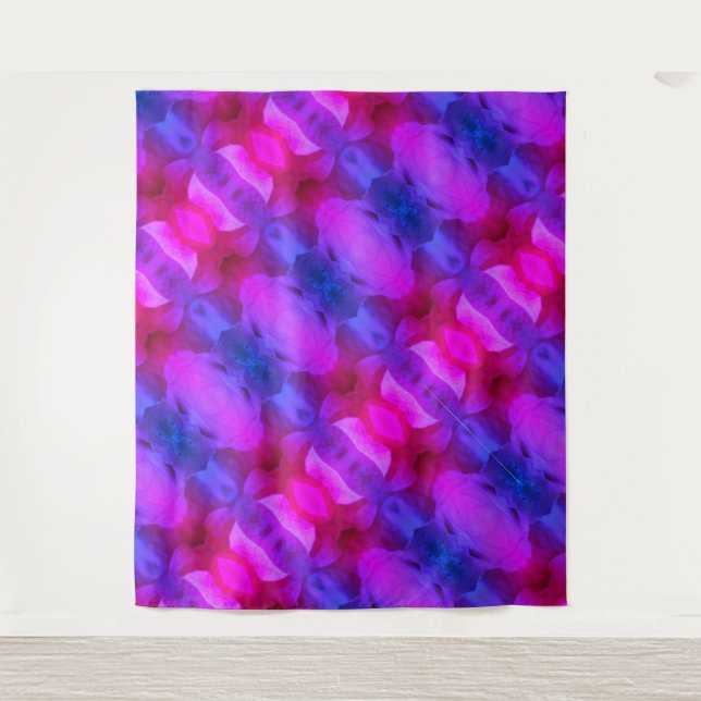 Pink Petunia Ikat Miami Tapestry (Front)