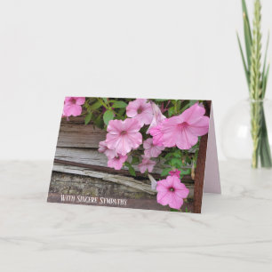 Pink Petunia Sympathy Card