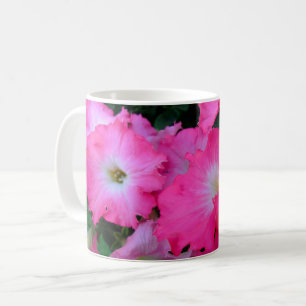 Pink petunias coffee mug