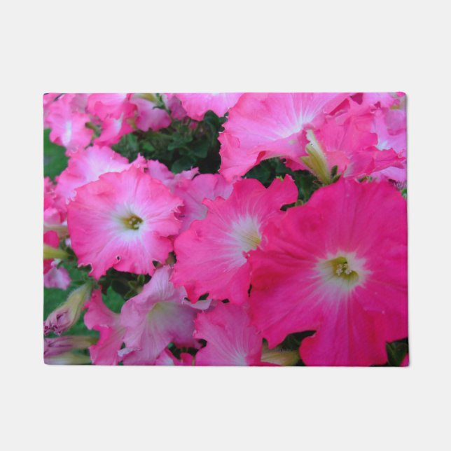 Pink petunias doormat (Front)