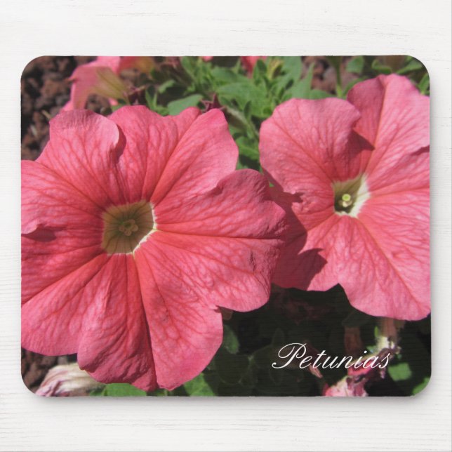 Pink  Petunias Mouse Mat (Front)