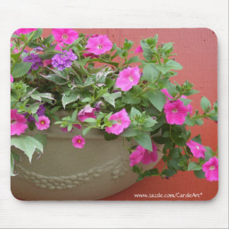 Pink Petunias Planter Mouse Mat