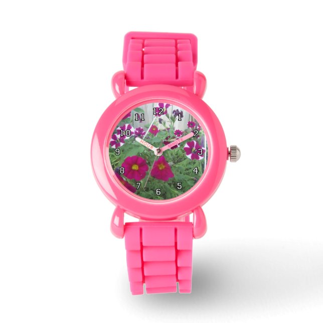Pink Petunias Watch (Front)