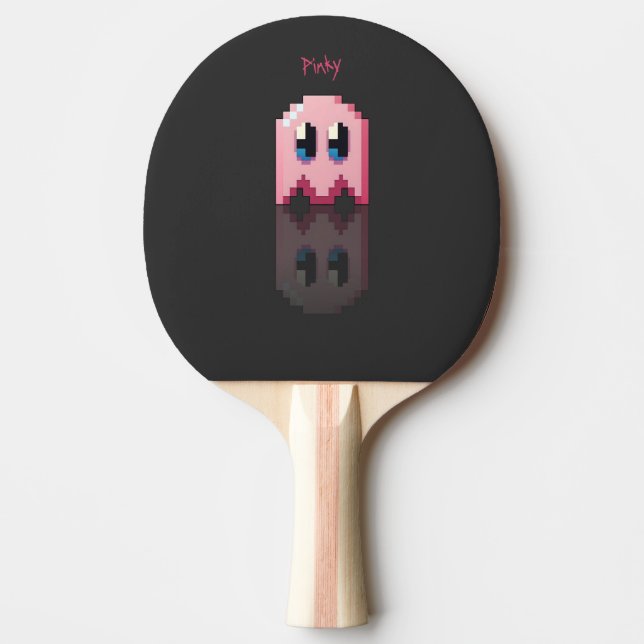 pink phantom personal name fanart PacMan black Ping Pong Paddle (Front)