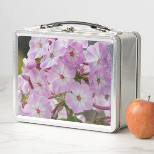 Pink Phlox Flower, Canadian Photography Metal Lunch Box