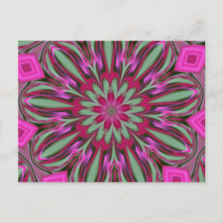 Pink Phlox Kaleidoscope Series Postcard