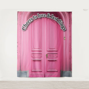 Pink Photo Backdrop Bachelorette Party Tapestry