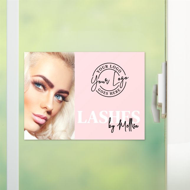 Pink Photo Logo Lashes Window Cling (Pink Photo Logo Lashes Window Cling)
