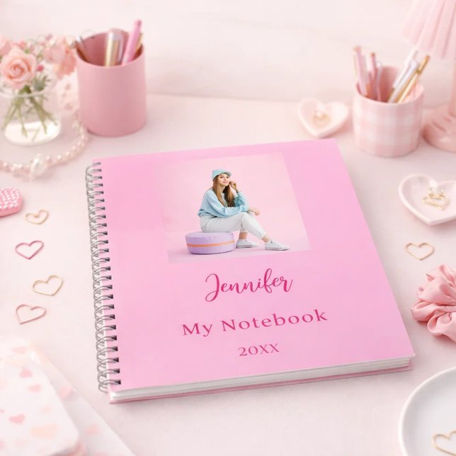 Pink photo name script notebook (Creator Uploaded)