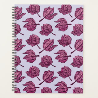 Pink Physalis Flower Pattern Pastel Botanical Planner