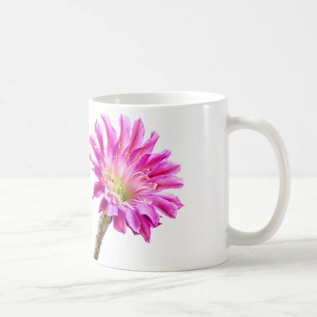 Pink Piazza cactus flower in bloom Coffee Mug (Right)