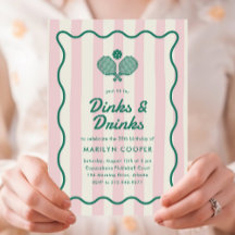 Pink Pickleball Dinks and Drinks Birthday Party