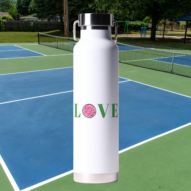 Pink Pickleball Love Preppy Sports Water Bottle (Creator Uploaded)