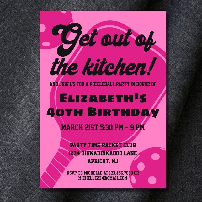 Pink Pickleball Party Sports Paddles Birthday Invitation (Creator Uploaded)