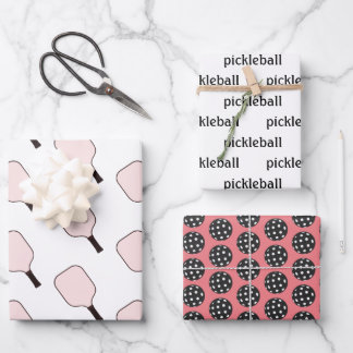 Pink pickleball wrapping sheet set of 3