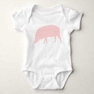 Pink Pig Baby Bodysuit