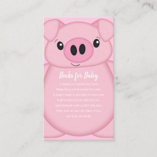 Pink Pig Baby Shower Enclosure Card