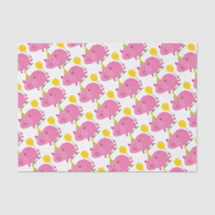 Pink Pig Birthday Tissue Paper