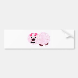 Pink Pig Bumper Sticker