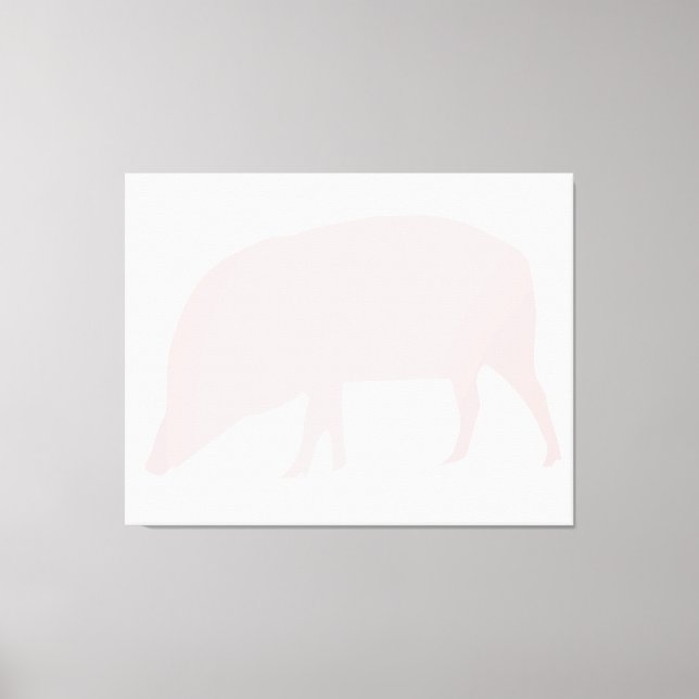 Pink Pig Canvas Print (Front)