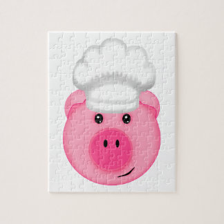 Pink Pig Chef Jigsaw Puzzle