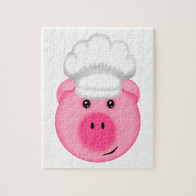 Pink Pig Chef Jigsaw Puzzle (Vertical)