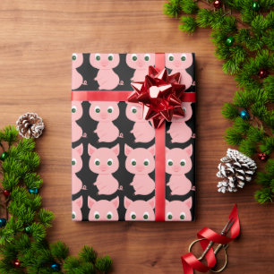 PINK PIG CHRISTMAS WRAPPING PAPER