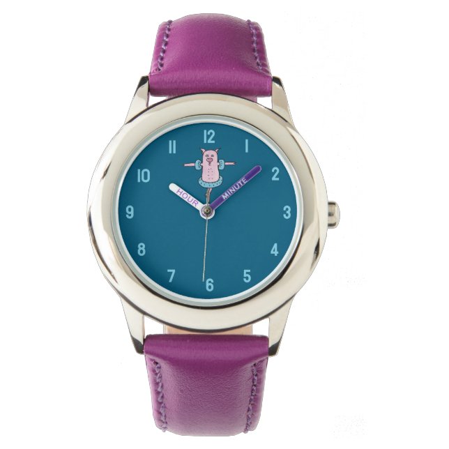 Pink pig goes swimming watch (Front)
