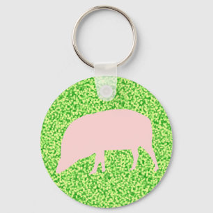 Pink Pig Keychain