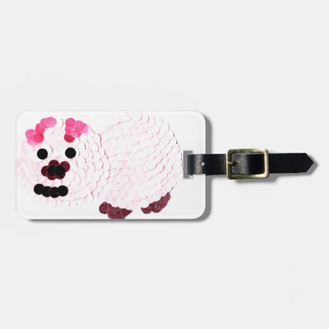 Pink Pig Luggage Tag (Front Horizontal)