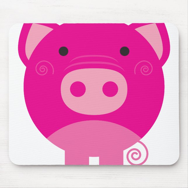 Pink Pig Mouse Mat (Front)