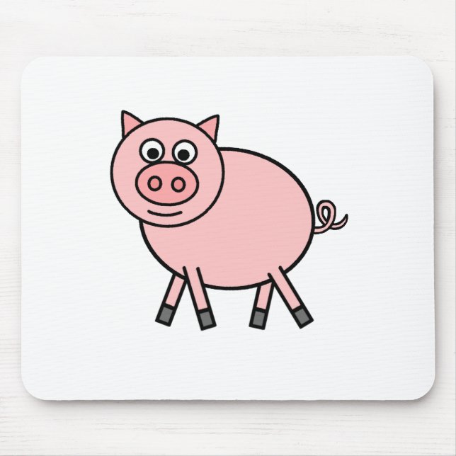 Pink Pig Mouse Mat (Front)