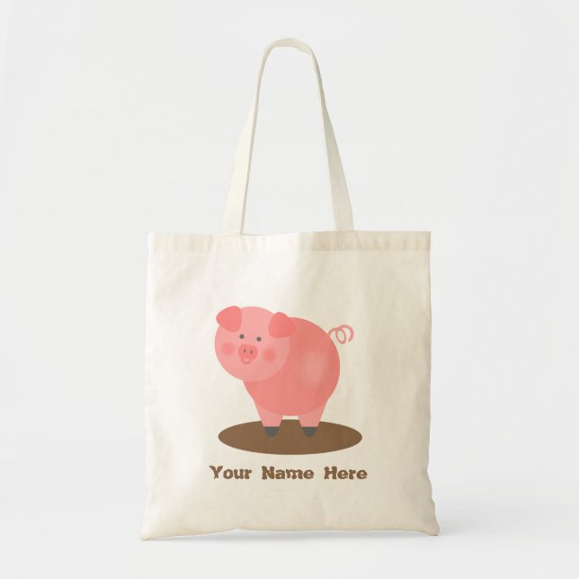 Pink Pig Mud Puddle Bag (Front)