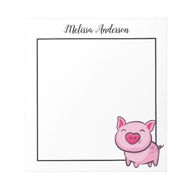 Pink Pig Notepad (Front)