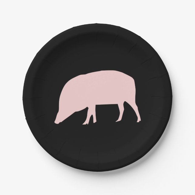 Pink Pig Paper Plate (Front)