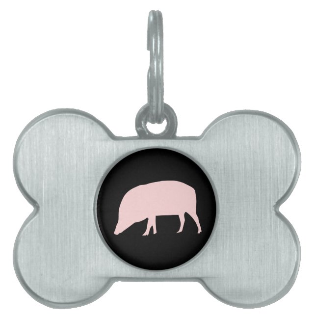 Pink Pig Pet Tag (Front)