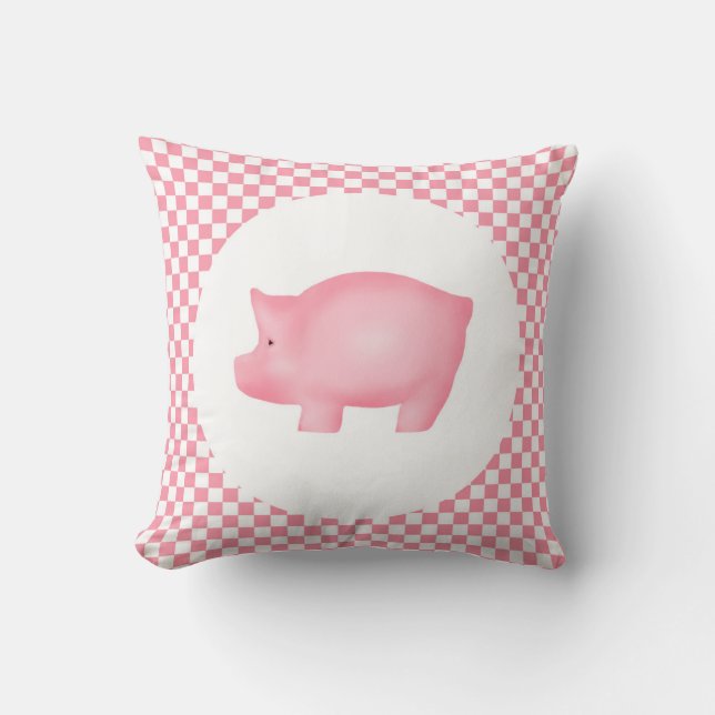 Pink Pig Pillow (Front)