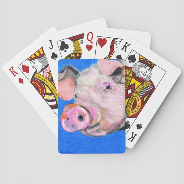 Pink Pig Playing Cards (Back)