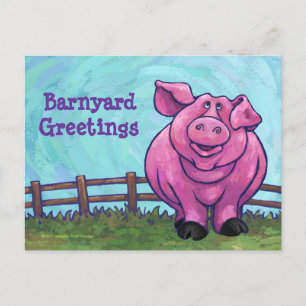 Pink Pig Post Card