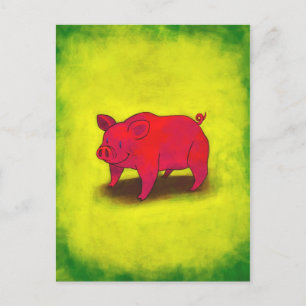 Pink Pig Postcard