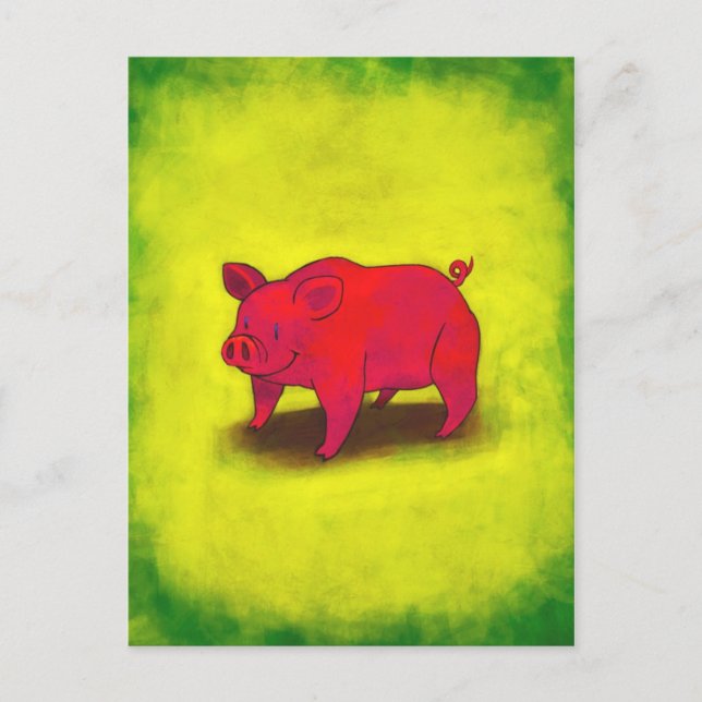 Pink Pig Postcard (Front)