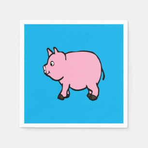 Pink Pig Standard Cocktail Paper Napkins