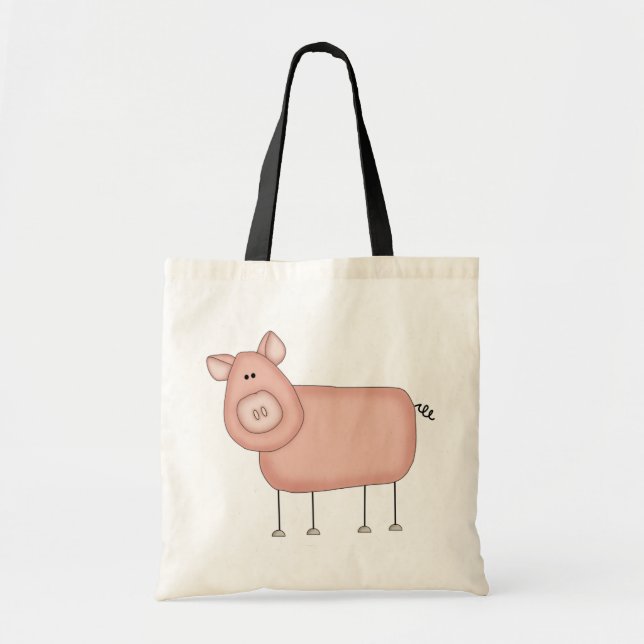 Pink Pig T-shirts and Gifts Tote Bag (Front)
