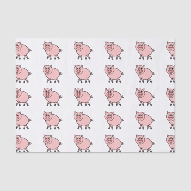 Pink Pig Tissue Paper (Front)